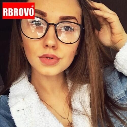 RBROVO 2021 Luxury Cat Eye Glasses Frame Women Retro Glasses Frame Clear Lens Spectacle Eyewear Frame Optical Frames Eyeglasses