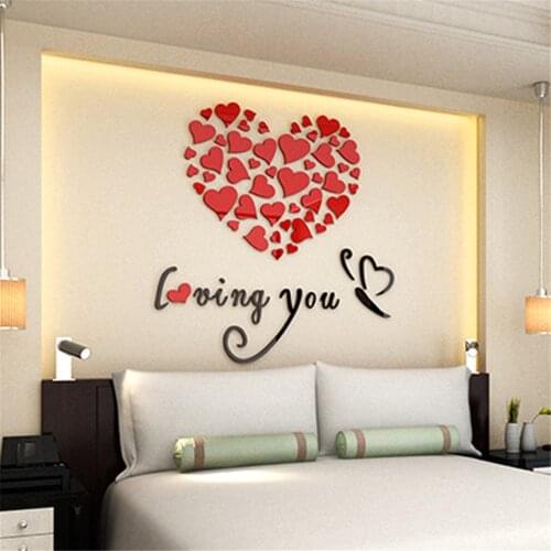 Love Heart DIY Removable Vinyl Decal Art Mural Wall Stickers Home Room Decor papel de parede Wall Stickers Wholesale *75
