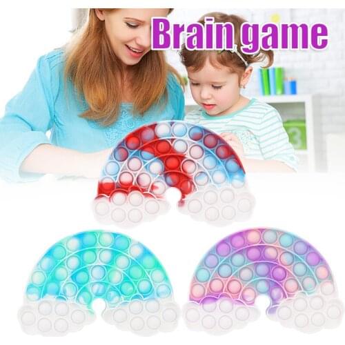 Push Bubble Silicone Toys Children Adult Stress Relief Fidget Desktop Fun Game Novelty Gift for Kids MUMR999