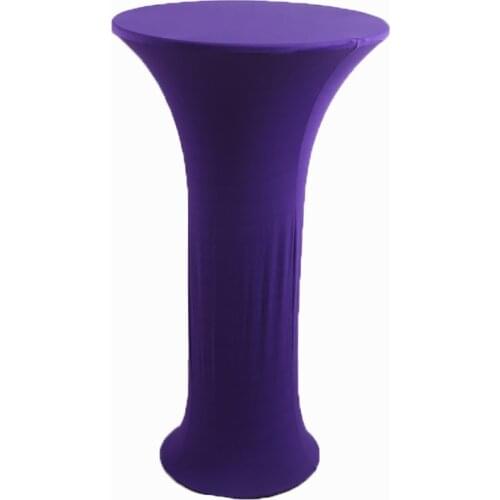 60cm/70cm/80cm Round Tablecloth Stretch Cocktail Table Cover Spandex Table Cloth Coffee Bar Table Cover Wedding Party Decor