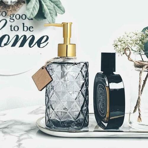 European Style Glass Liquid Soap Dispenser Wristband Hand Dispenser Shampoo Multifunction Lotion Bottle Bottle Bathroom Supplies