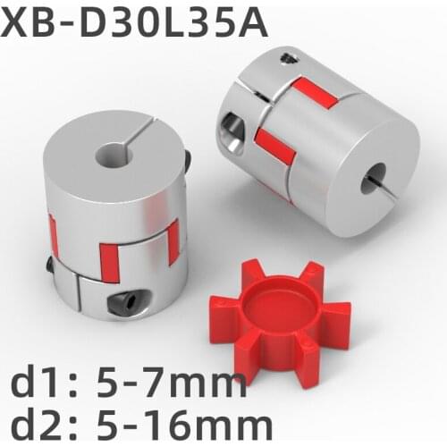 Diameter 30mm Length 35mm Large Torque Elasticity Encoder Plum Coupling Elastic Clamp Jaw Spider Coupler CNC Stepper Motor