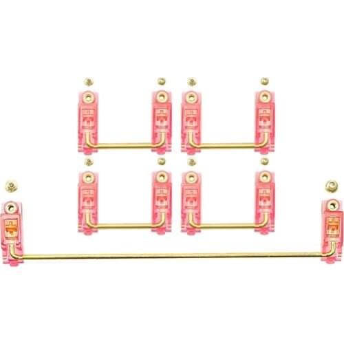 V2 Translucent Gold Plated Screw-in 2X 6.25X Keycap Stabilizers wholesales