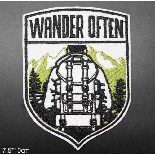 Wander Outdoor Iron On Embroidered Clothes Patches For Clothing Stickers Garment Wholesale