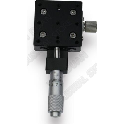 X Axis 40*40mm Manual Displacement Cross Roller Guide Way Linear Stage Sliding Trimming Platform Table High precision LX40-C