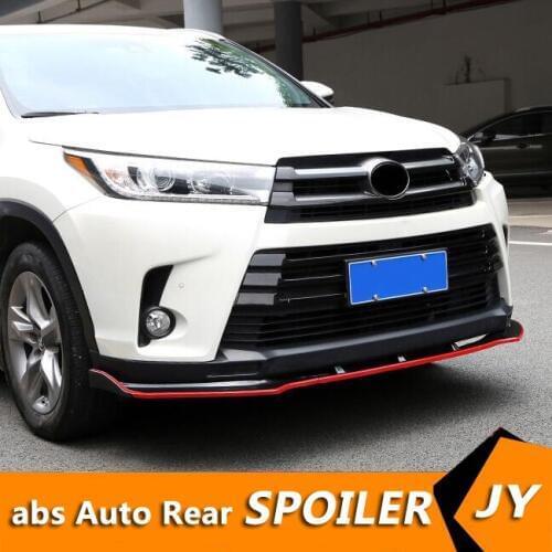 For TOYOTA Highlander Body kit spoiler 2018 Highlander ABS Rear lip rear spoiler front Bumper Diffuser Bumpers Protector