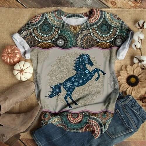 #H40 Harajuku Streetwear Women Tops T Shirt Plus Size Shirts Short Sleeve 3D Animal Printed O Neck Tops Tee Shirt Femme T-Shirt