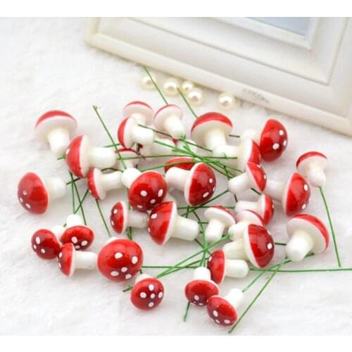 10/30/50 Pieces PE Mushroom Artificial Plants Diy Gifts Box Wedding Bridal Accessories Clearance Christmas Flowers Scrapbooking
