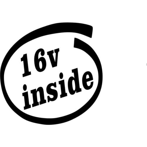 16V INSIDE Fast Speed Turbo Funny Vinyl Decals Car Sticker Car-styling Accessories 16cm*16cm