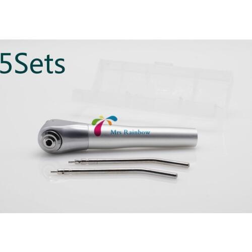 5Sets Dentist Lab Triple Three 3 Way Syringe Straight Air Water With Nozzles Tips