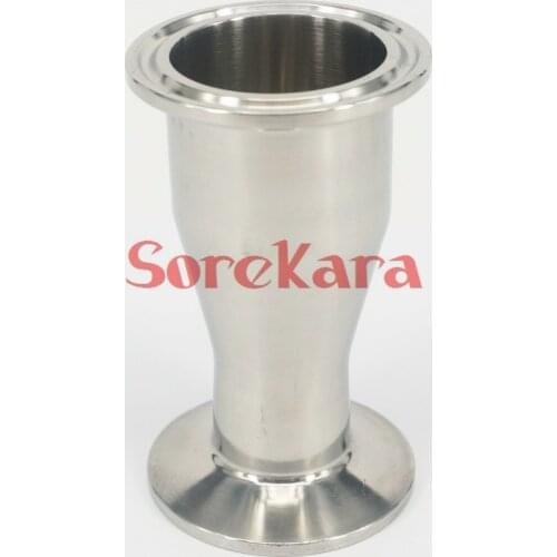 51mm 2" Turn to 32mm O/D 304 Stainless Steel Sanitary Ferrule Concentic Reducer Pipe Fitting Tri Clamp