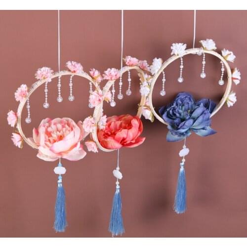 1pcs Hanfu Accessories Decor Portable Tassel Flower Lamp Ancient Style Dance Performance Cosplay Prop Women Girl Gift