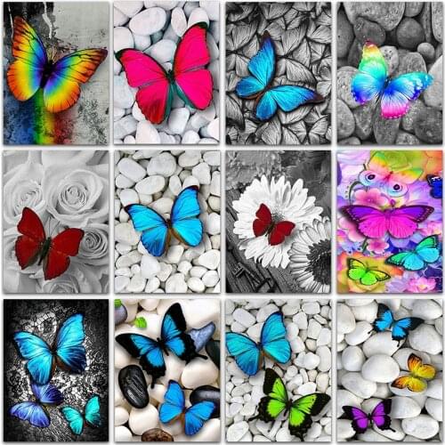 5D DIY Diamond Painting animals Colorful butterfly Full Square&Round Diamond embroidery Cross stitch Diamond mosaic home decor