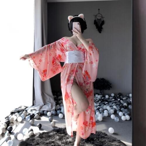 Japan Style Streetwear Party Retro Bandage Cosplay Outfits Japanese Kimono Dress Women Cardigan Yukata Haori Sakura Kawaii Girls