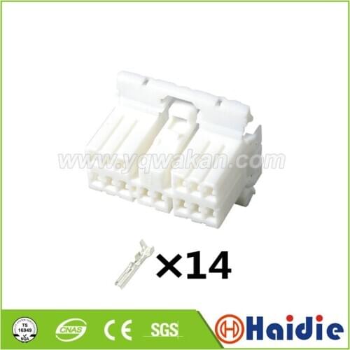 Free shipping 5sets tyco 14pin auto plastic cable wire harness female connector with terminals 173852-1