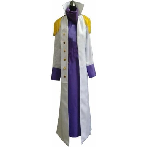 2017 One Piece Fujitora Issho Cosplay Costume Admiral Fujitora Cosplay Marine Trench Full size
