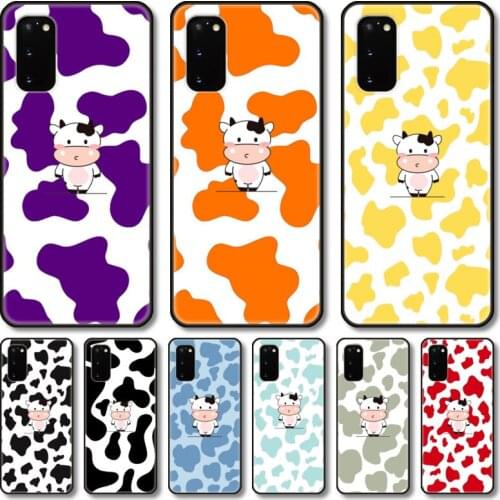 Lovely cows Phone Case For Samsung Galaxy Note S 21 20 10 9 8 E Lite FE UW Ultra 5G PRO Black Shell Cover
