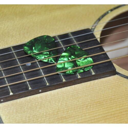 50pcs new medium 0.71 mm Blank Guitar picks Plectrums Celluloid Pearl Green