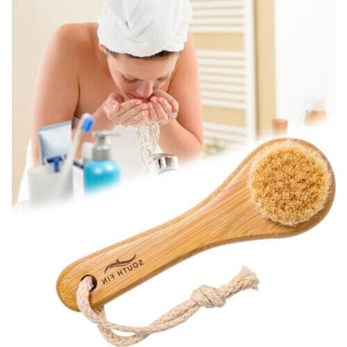 1pc Wooden Face Wash Brush Facial Blackhead Remover Pore Cleaner Face Massage Deep Cleansing Exfoliator Face Scrub Washing Brush