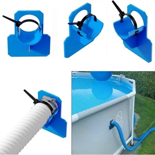 Swimming Pool Pipe Holder Mount Supports Pipes 30-38mm Fits Intex Bestway Above Ground Hose Outlet with Cable Tie Au04 21