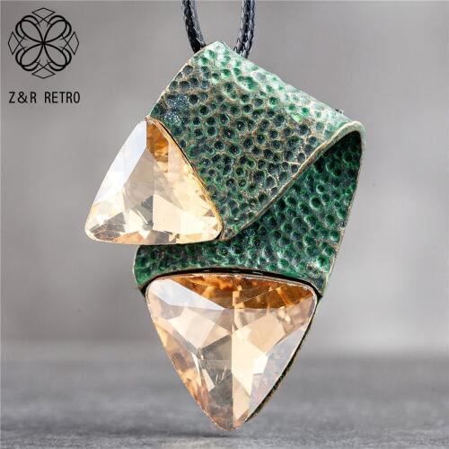 Long Necklace for Women Vintage Jewelry Chokers Pendant Suspension Rope Chains Alloy Choker Jewellery 2020 New Arrival Wholesale