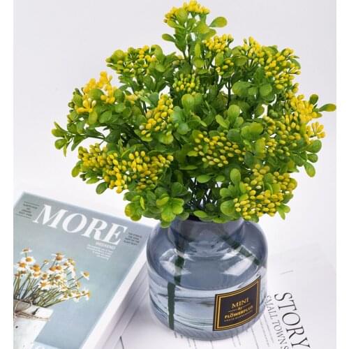 Home Decoration Artificial Plants Green Grass Eucalyptus Rose Gypsophila Calla Lily Fake Flowers Wedding Living Room Table Decor