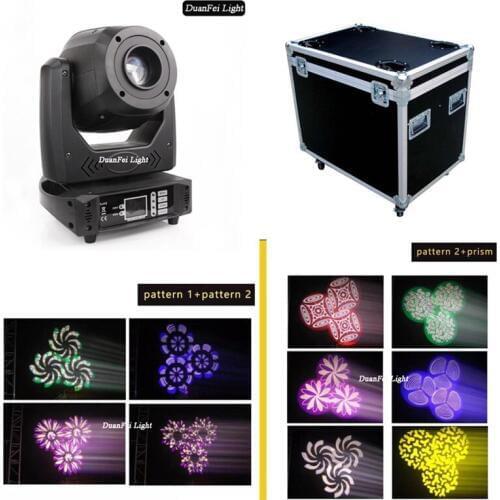 Flycase) 4pcs/lot led spot 100w moving head +led ring wash effect stage gobo lyre moving head 100watt flycase