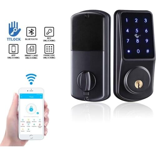 Freecan TTlock App Ble Wifi Controlled Electronic Deadbolt Smart Lock For Home Apartment Airbnb