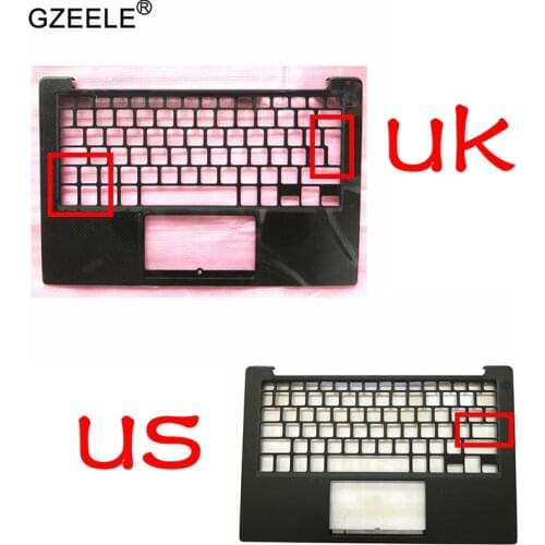 GZEELE New laptop upper base cover for Dell XPS 13 9343 without Touchpad TOP CASE Keyboard Bezel 0PHF36 0WTVR9 palmrest