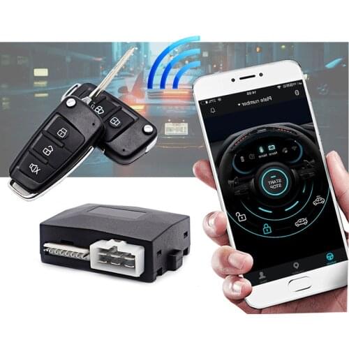 Intelligent Control Car Engine Start Stop Button Mobile Phone APP Remotely Keyless Entry System Central Lock By Remote Controler