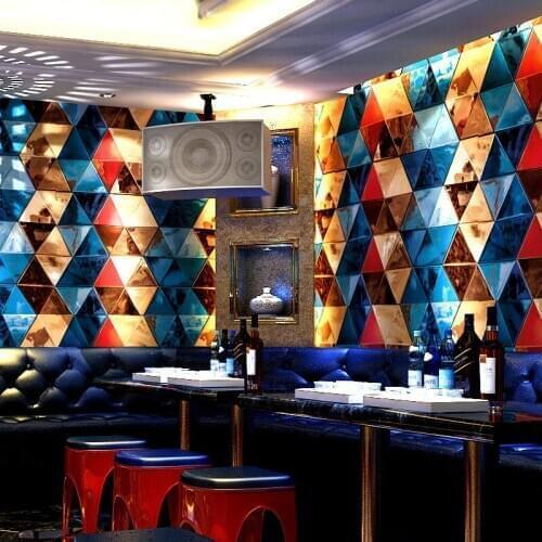 KTV Wallpaper 3D Cool Fashion Flash Wall Cloth Bar Hotel Fancy Ballroom Box Theme Room Wallpaper