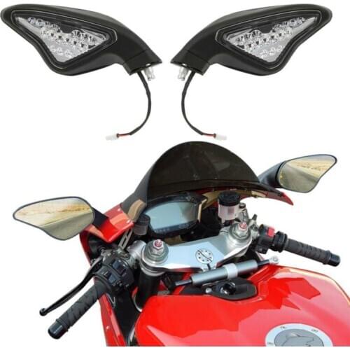 Motorcycle Rearview Side Mirror LED Turn Signal Light For DUCATI 848 1098 1098S 1098R 1198 1198S 1198R