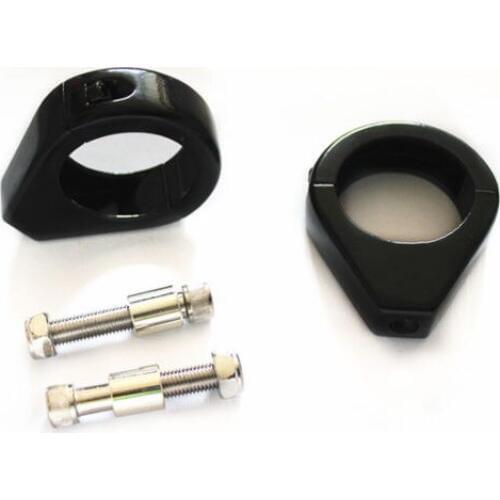 Motorcycle Black Turn Signal 49mm Fork Clamp Relocation Mounts Brackets For Honda Kawasaki Suzuki Yamaha