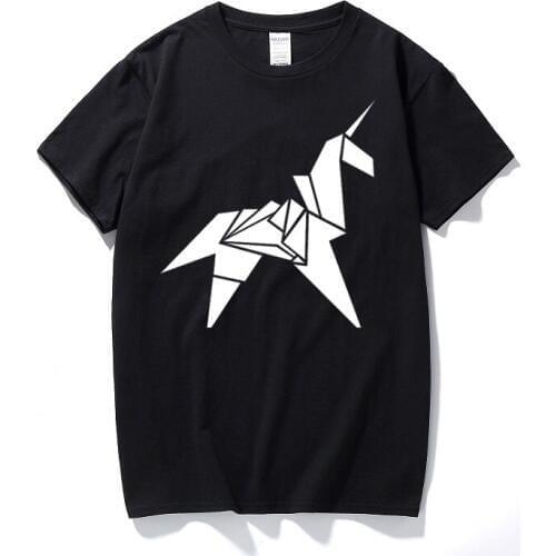 Origami unicorn mens t shirt blade runner retro movie tyrell replicant Cotton short sleeve t-shirt summer top camisetas