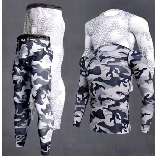 Mma rash guard mens running clothes 2019 racing suit compression clothing leggings long-sleeved knitwear union suit MMA shirt