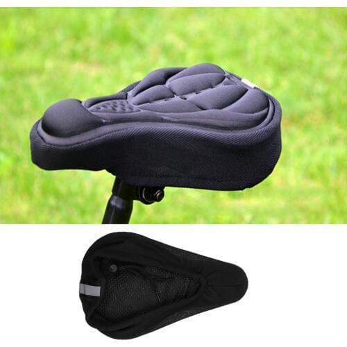 Road Bike Mountain Bicycle 3D Soft Saddle Seat Cover Bike Saddle Covers Outdoor Riding Accessories Black/Red