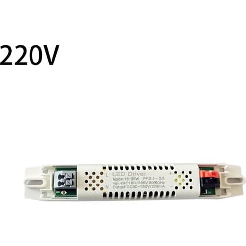 DC220V Led Driver Ballast Straight Light-emitting Panel Lamp Non-isolated Shaped Flat Lamp 18w 72w Power Supply For Office Lamp