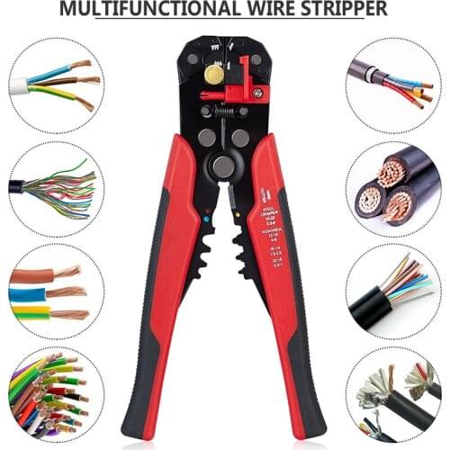 Durable Cable Wire Stripper Cutter Crimper Automatic Hand Tool Multifunctional Crimping Stripping Plier Tools Electric Hand Tool