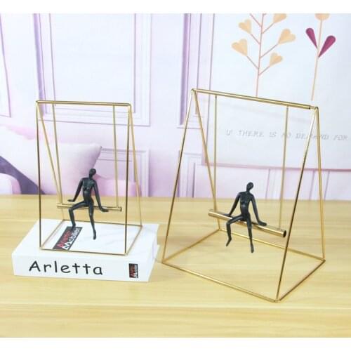 Simple model room metal balance decoration office golden swing creative decoration study modern craft jewelry