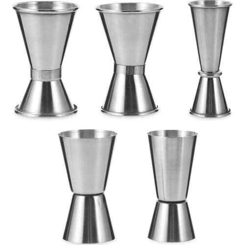 15/30/25/50ml Stainless Steel Cocktail Shaker Measure Cup Dual Shot Drink Spirit Measure Jigger Barware Bar Kitchen Supplies