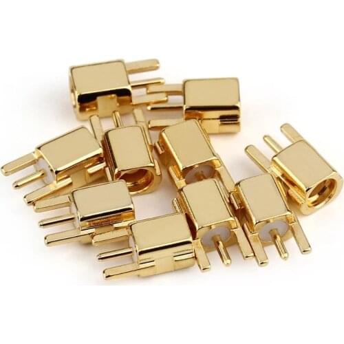 20pcs DIY MMCX Pins Earphone Plug Beryllium Copper Gold-Plated Mini Jack Solder Headphone Connector For SE535 SE425 SE315 SE215