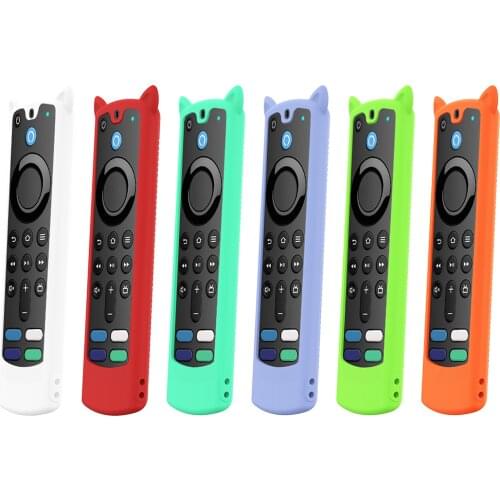 Silicone Cover Case Anti-slip Protective Case For TV Stick Remote Alexa Voice Remote 3rd Gen New Anti-drop Shock Proof