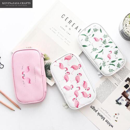 Super Big Pencil Case New Flamingo Quality Cute School Supplies Stationery Gift School Cute Pencil Box Pencilcase Pencil Bag