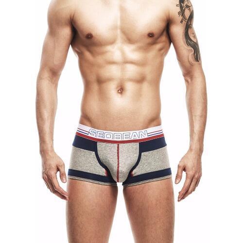 Unterhosen Herren SEOBEAN Cotton Vintage boxer Shorts underwear Low-rise calzoncillo hombre patchwork boxers male soft Loose