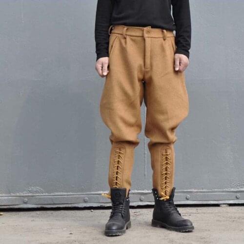 Meimei homemade YUTU&MM Vintage Cropped Pants Jodhpurs Thick Ribbed Wool Mens Riding Breeches Circa 1940s French Workwear