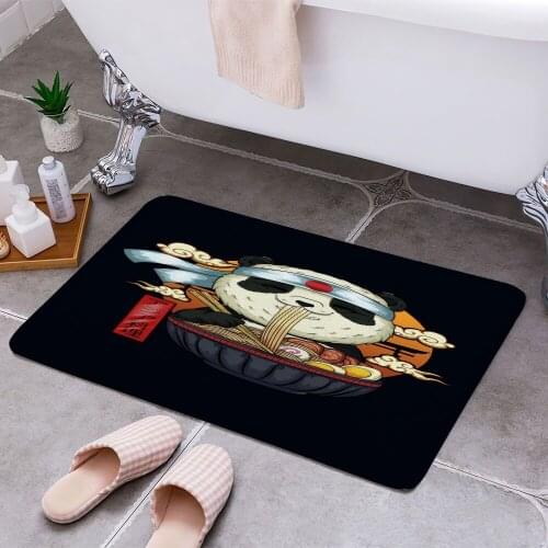 Funny Panda Ramen Noodles 3D Print Doormats Rectangle Non-Slip DoorMat Bedroom Kitchen Entrance Print Door rugs Dropshipping