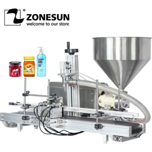 ZONESUN ZS-DTGT900 Semi Automatic Jam Sauce Cream Paste Food Rotor Pump Filling Machine