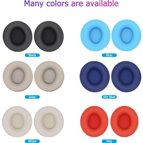 1 Pair Soft Earpads for Beats Solo Pro Headphones Protein Leather Foam Ear Pad Cushion Replacement