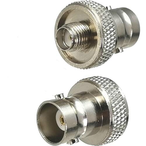 1pcs Connector Adapter SMA Female Jack to BNC Female Jack RF Coaxial Converter Straight New Nickel Plated