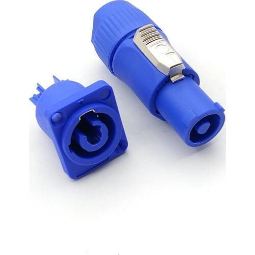 10 set lot blue PowerCON Type A NAC3FCA+NAC3MPA-1 Chassis Plug Panel